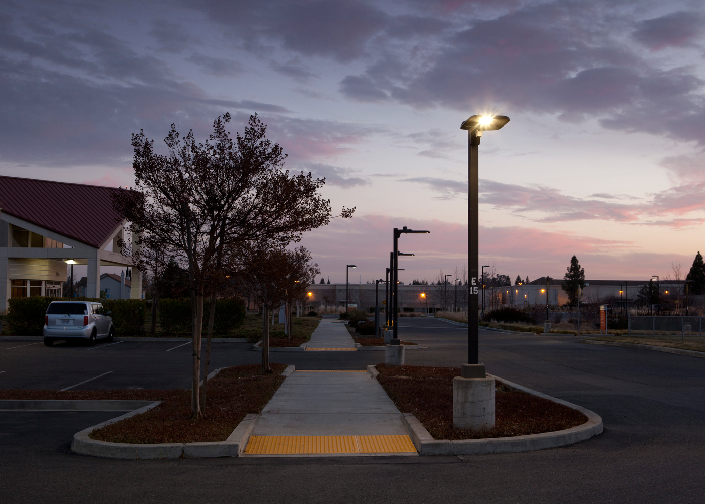 Adaptive Exterior Lighting Healthcare Dusk