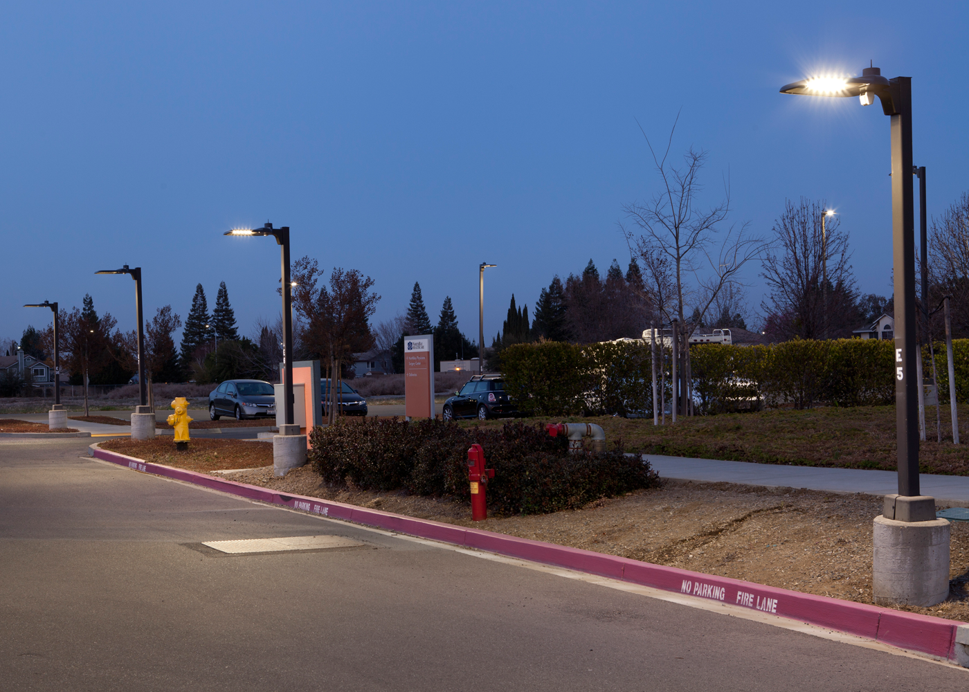 Adaptive Exterior Lighting Healthcare Night