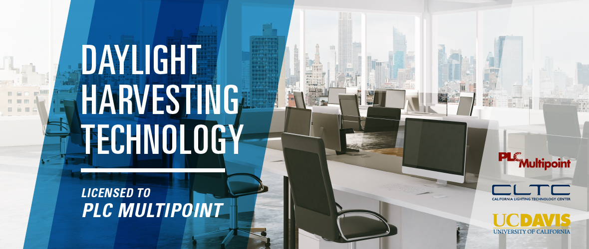 Daylight Harvesting Technology: Licensed to PLC Multipoint (Interior oof an office space with a large window bringing in natural daylight)