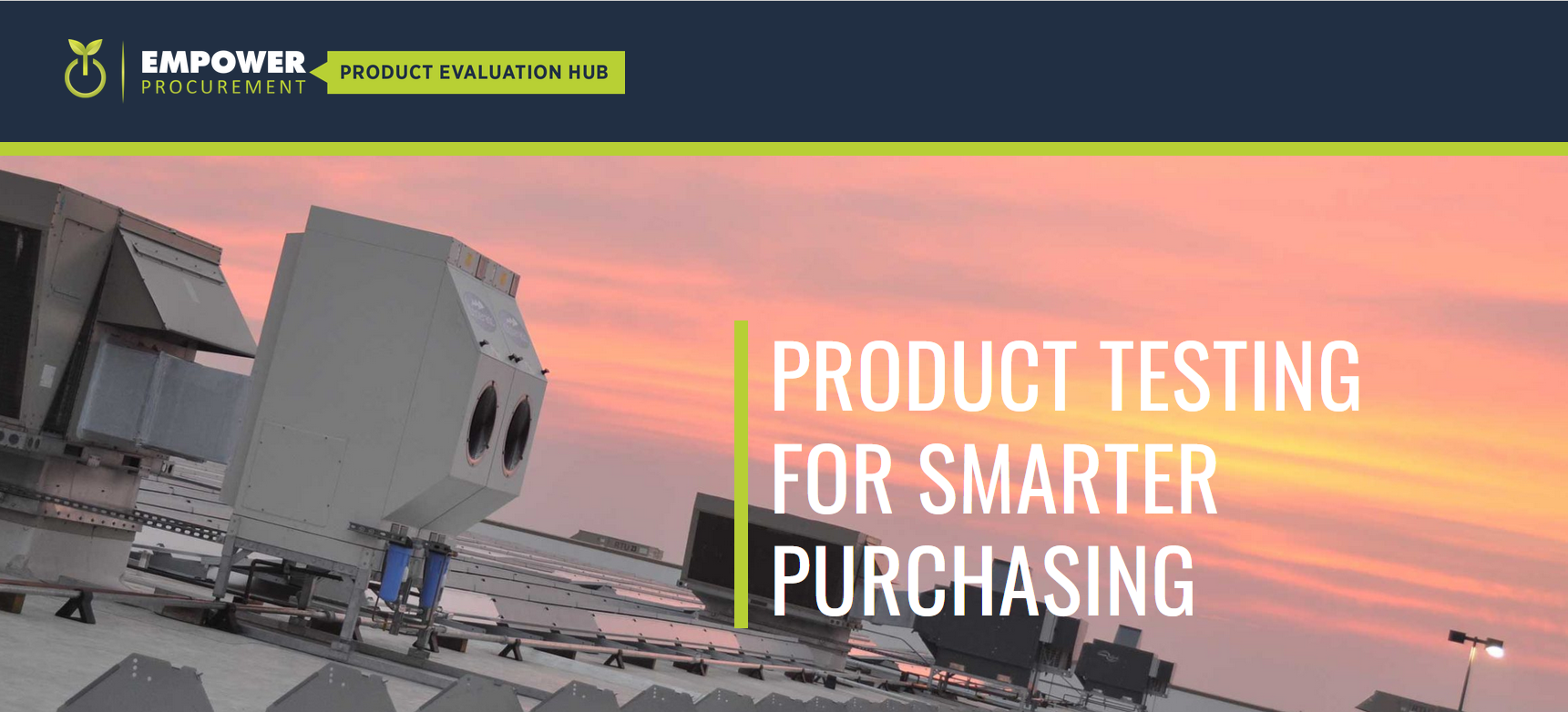 Product Testing for Smarter Purchasing (sunset with electronic machines below)